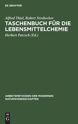 Taschenbuch für die Lebensmittelchemie