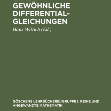 Gewöhnliche Differentialgleichungen