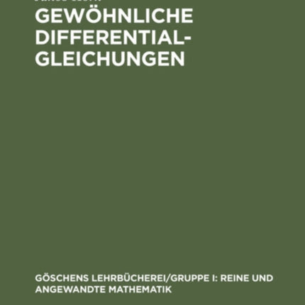 Gewöhnliche Differentialgleichungen