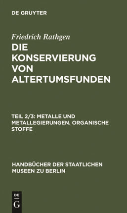 Metalle Und Metallegierungen. Organische Stoffe