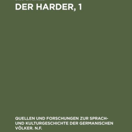 Der Harder, 1: Texte Und Studie