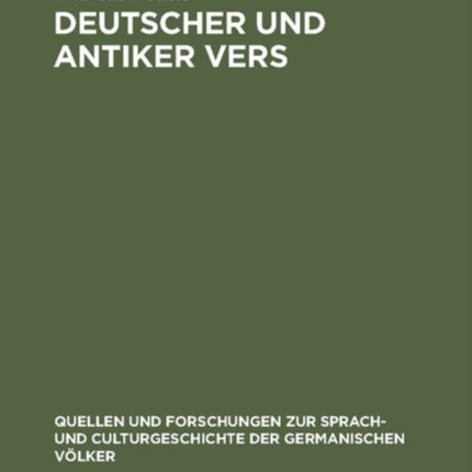 Deutscher und antiker Vers