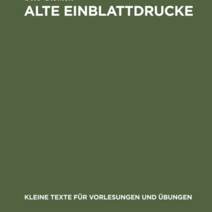 Alte Einblattdrucke