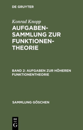 Aufgaben Zur Höheren Funktionentheorie