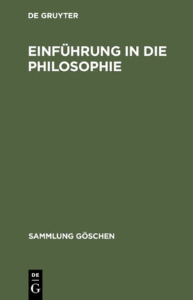 Einführung in die Philosophie