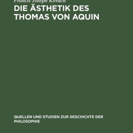 Die Ästhetik des Thomas von Aquin