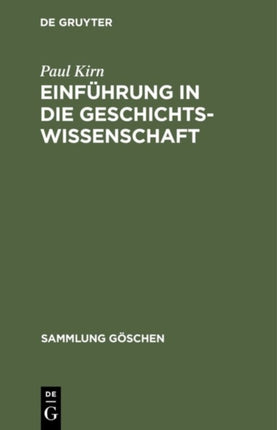 Einführung in die Geschichtswissenschaft