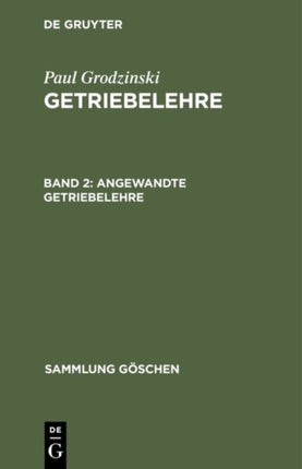Angewandte Getriebelehre