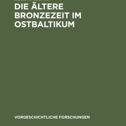 Die ältere Bronzezeit im Ostbaltikum