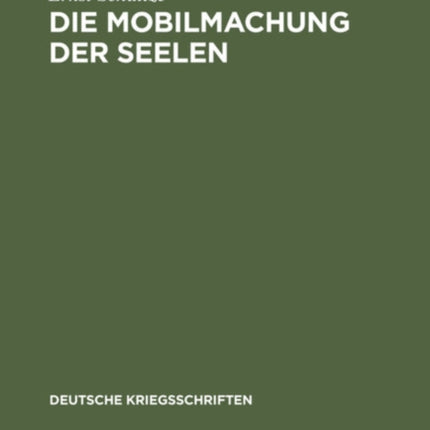 Die Mobilmachung Der Seelen