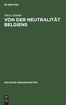 Von Der Neutralität Belgiens