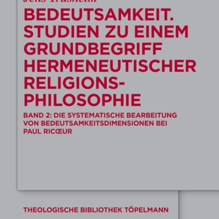 Bedeutsamkeit. Studien Zu Einem Grundbegriff