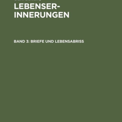 Briefe und Lebensabriß