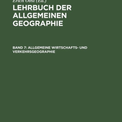 Allgemeine Wirtschafts- und Verkehrsgeographie