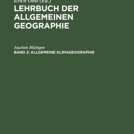 Allgemeine Klimageographie