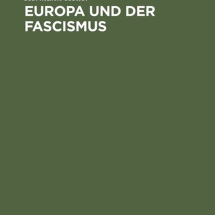 Europa Und Der Fascismus