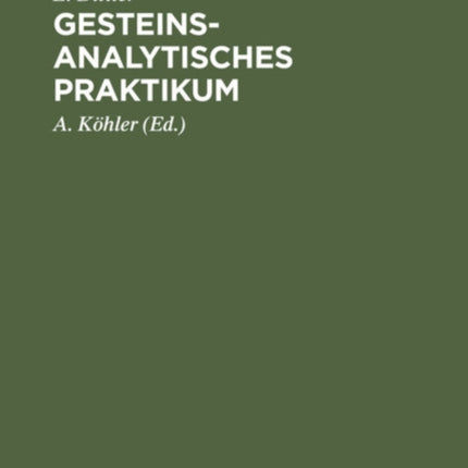 Gesteinsanalytisches Praktikum