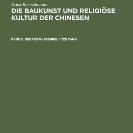 Gedächtnistempel – Tzé táng
