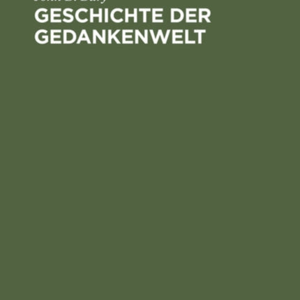 Geschichte Der Gedankenwelt