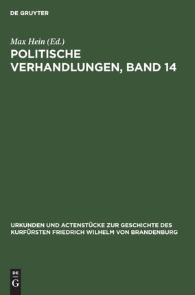 Politische Verhandlungen, Band 14