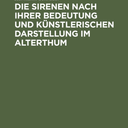 Die Sirenen nach ihrer Bedeutung und