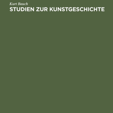 Studien zur Kunstgeschichte