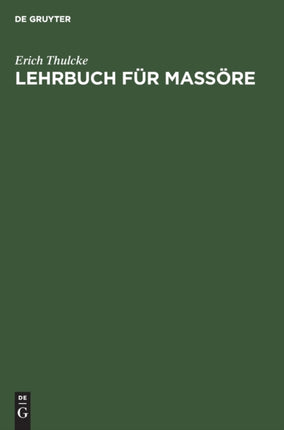 Lehrbuch Für Massöre
