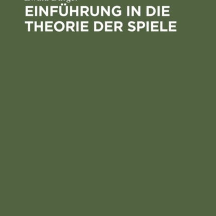 Einführung in die Theorie der Spiele