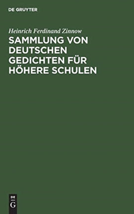 Sammlung von deutschen Gedichten für höhere Schulen