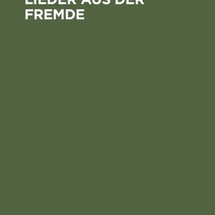 Lieder aus der Fremde