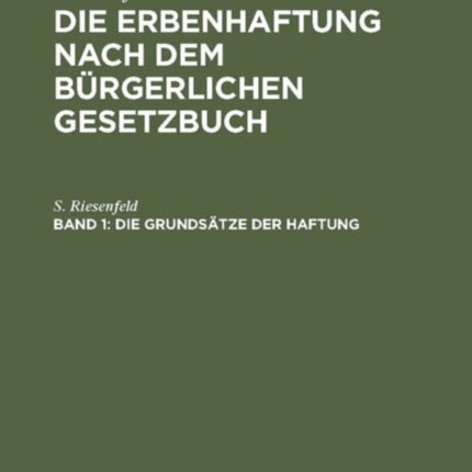 Die Grundsätze der Haftung