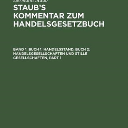 Buch 1: Handelsstand, Buch 2: