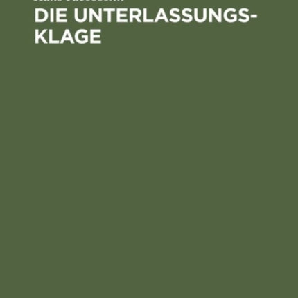 Die Unterlassungsklage