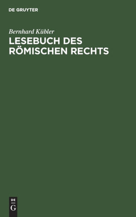 Lesebuch des römischen Rechts