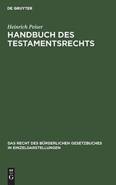 Handbuch des Testamentsrechts