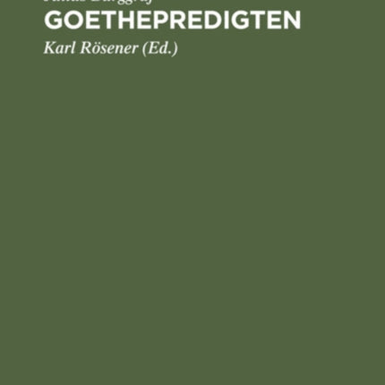 Goethepredigten