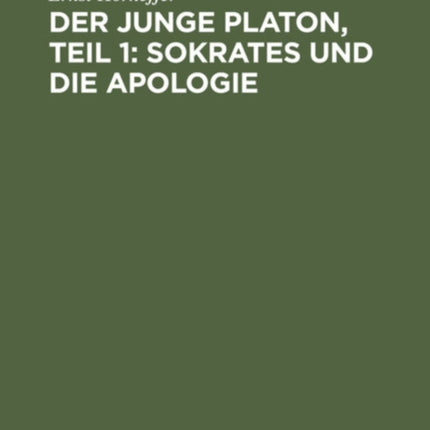Der Junge Platon, Teil 1: Sokrates Und Die Apologie