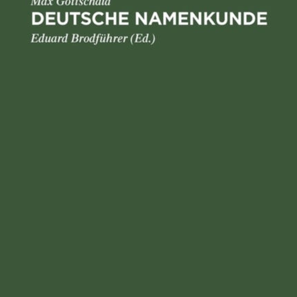 Deutsche Namenkunde