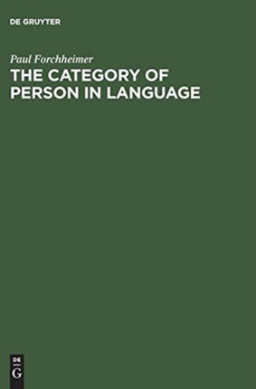 The Category of Person in Language