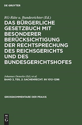 Sachenrecht. §§ 1012-1296