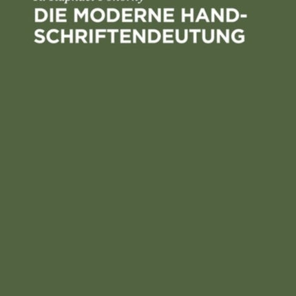 Die moderne Handschriftendeutung