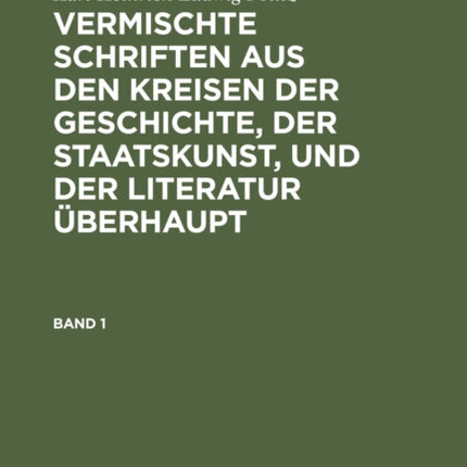 Karl Heinrich Ludwig Pölitz: Vermischte Schriften