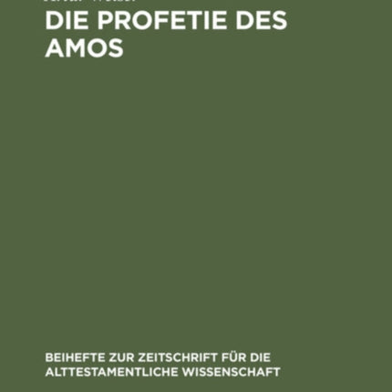 Die Profetie Des Amos