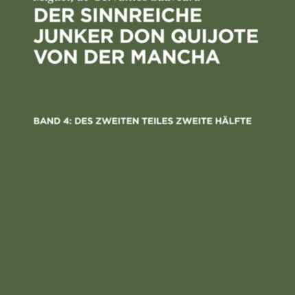 Des Zweiten Teiles Zweite Hälfte