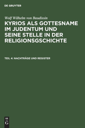 Nachträge Und Register