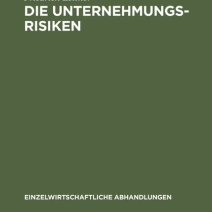 Die Unternehmungsrisiken
