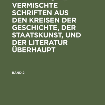 Karl Heinrich Ludwig Pölitz: Vermischte Schriften