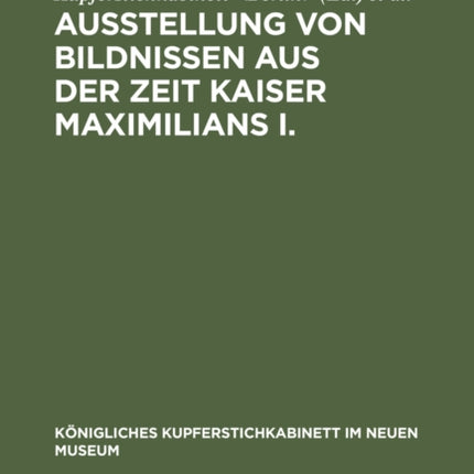 Ausstellung von Bildnissen aus der Zeit Kaiser