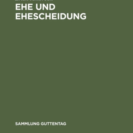 Ehe und Ehescheidung