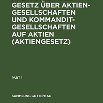 Gesetz Über Aktiengesellschaften Und